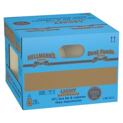 Best Foods® Light Mayonnaise 4 x 1 gal - Best Foods Light Mayonnaise Stick Packets treat your health-conscious guests to a delicious condiment that won't disrupt their diet.